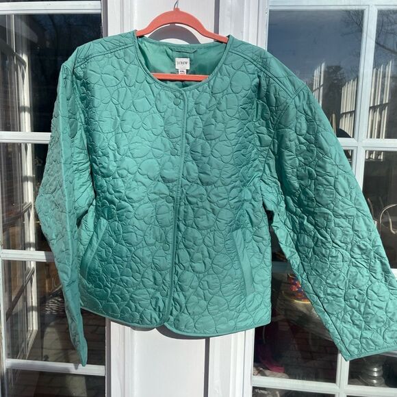 J Crew Quilted Heart Jacket NWT - Picture 12 of 13
